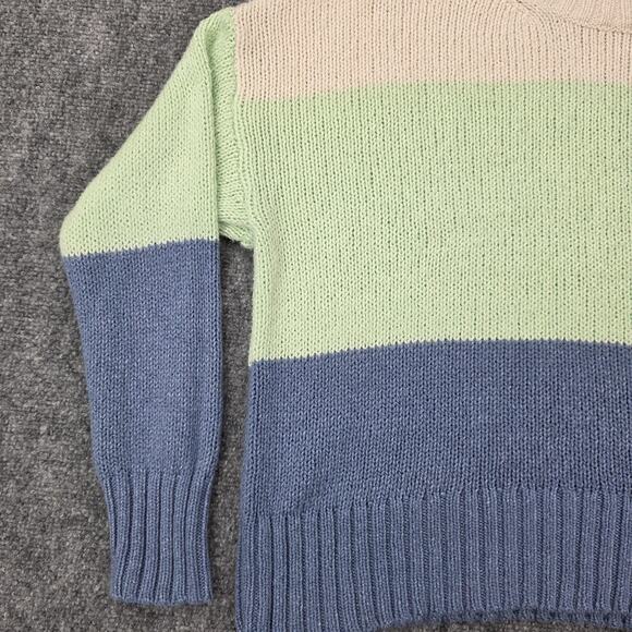 American Eagle Sweater Womens Small Striped Crewneck Pullover Knit Casual Preppy - Picture 9 of 16